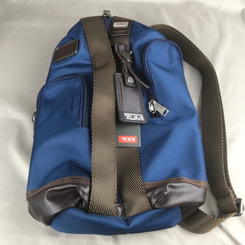 Tumi Alpha Bravo Monterey Sling Shoulder Bag Navy Blue